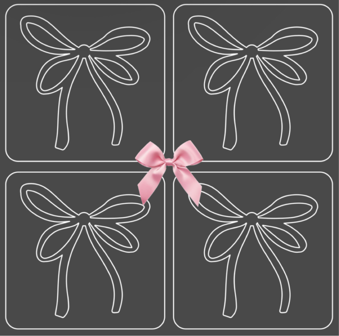 Pochoirs double noeud x8