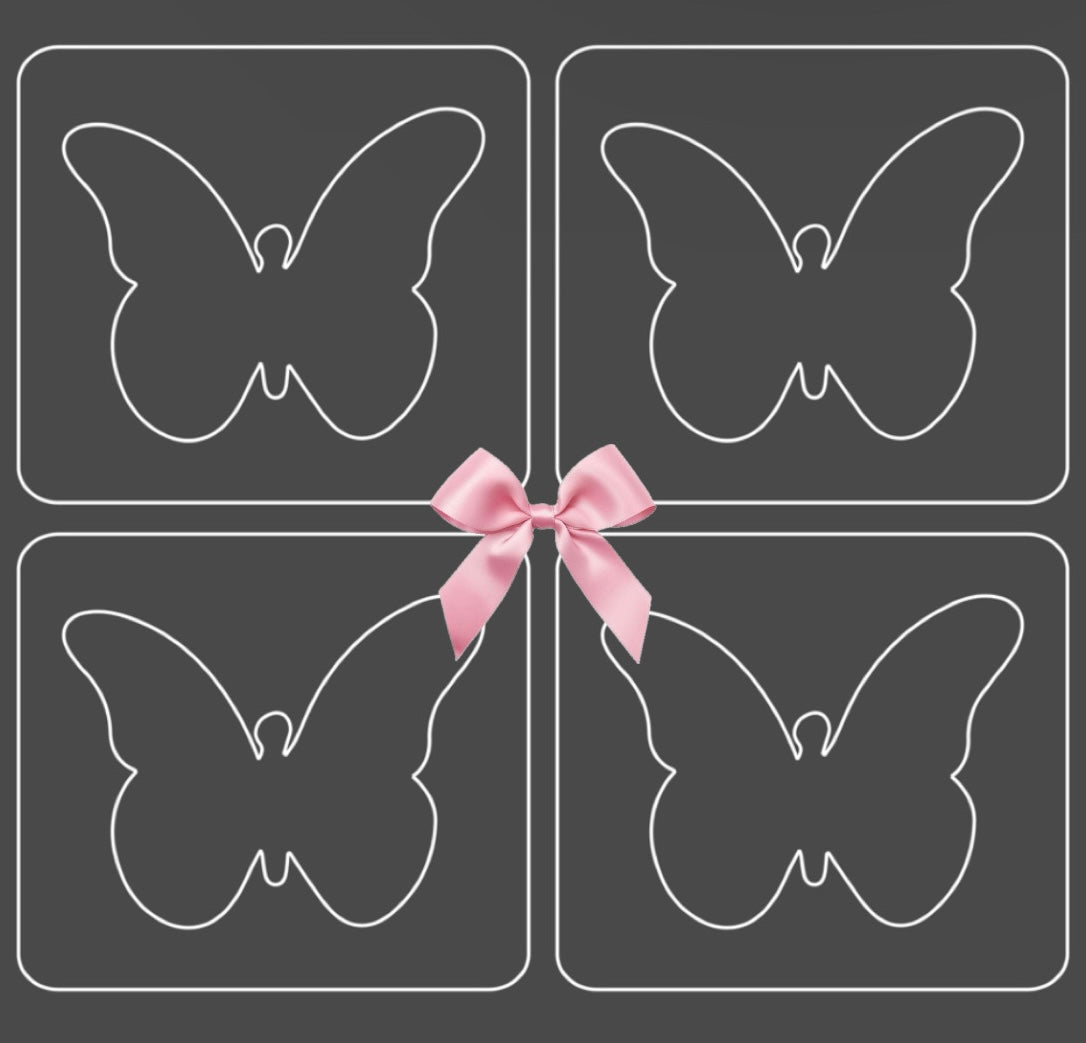 Pochoirs papillon x8