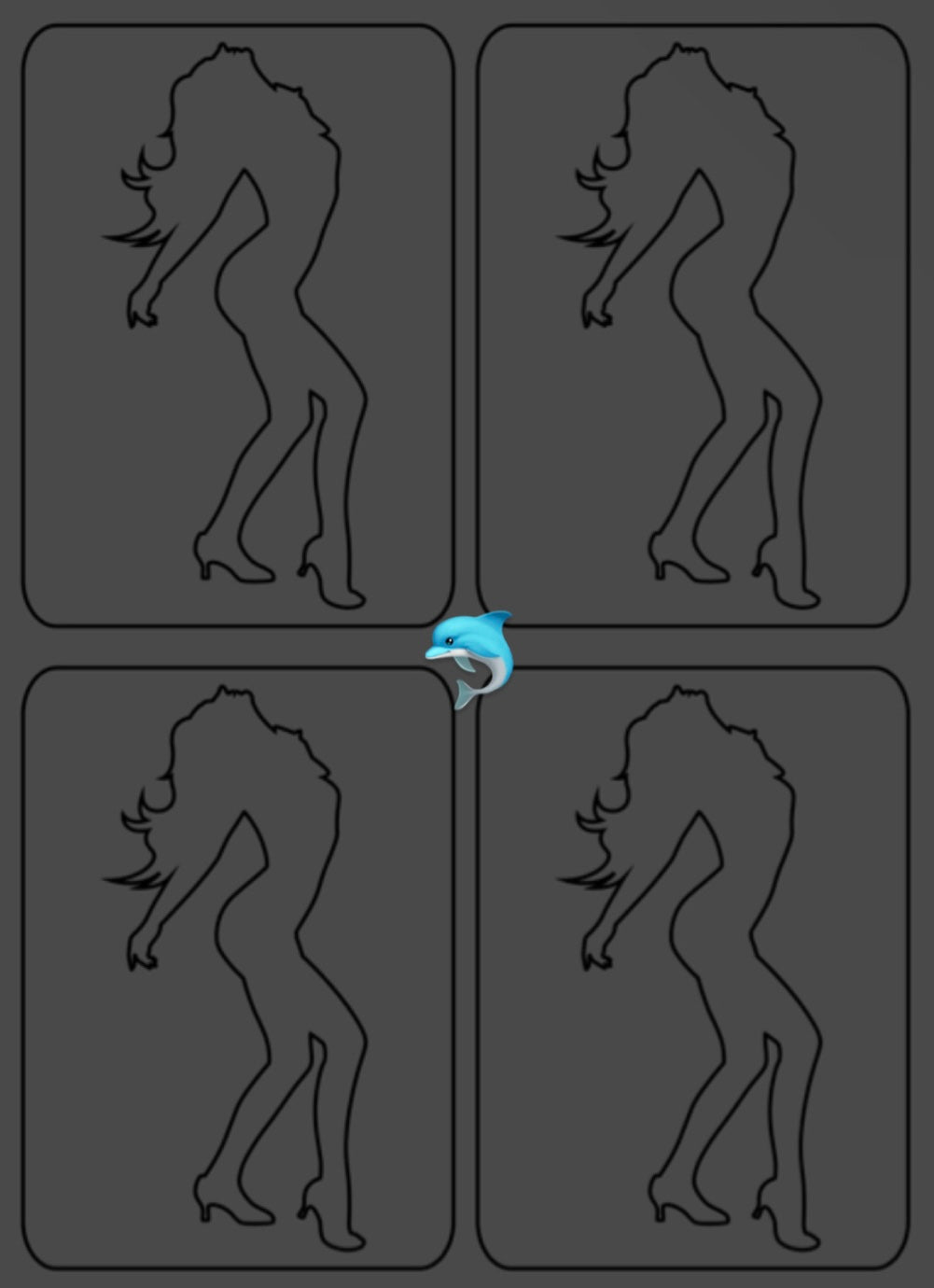 Pochoirs stripteaseuse #2 x8