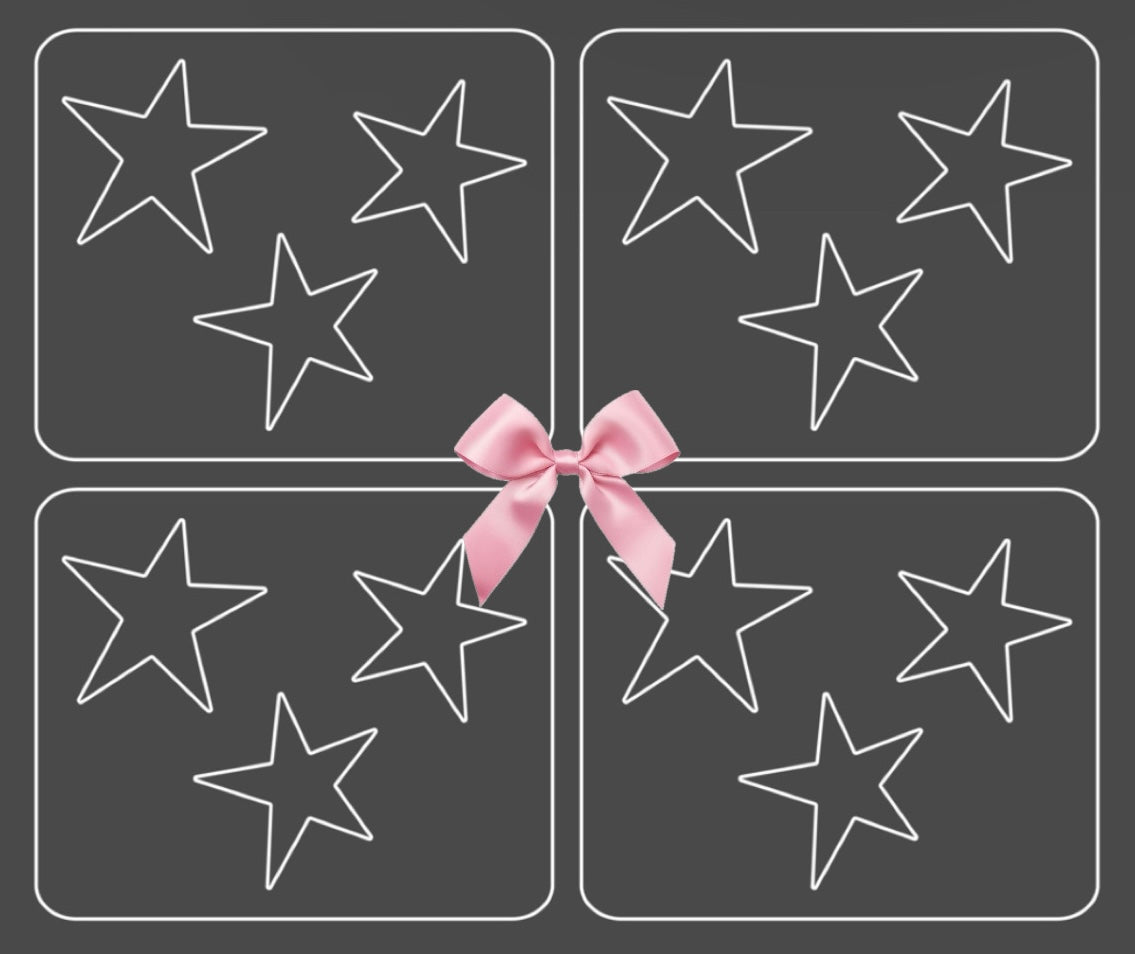 Pochoirs étoiles x8