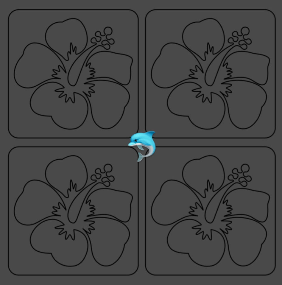 Pochoirs fleur d’hibiscus x8