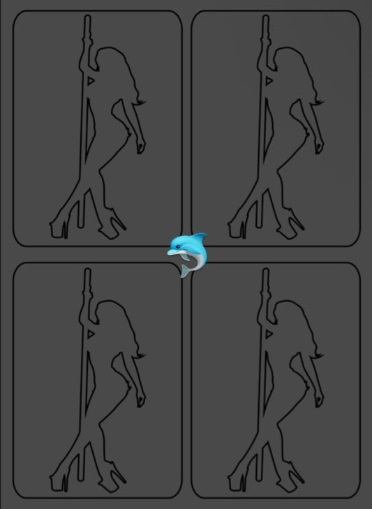Pochoirs stripteaseuse #4 x8