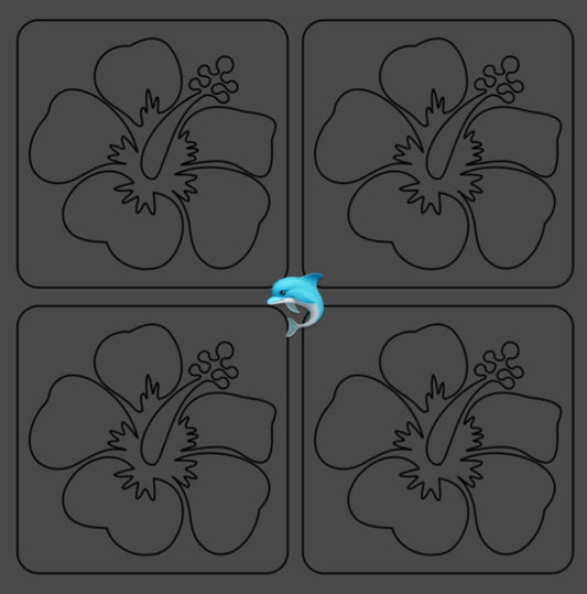 Pochoirs fleur d’hibiscus x8